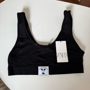 Zara YALE University Collection Black Sports Bra